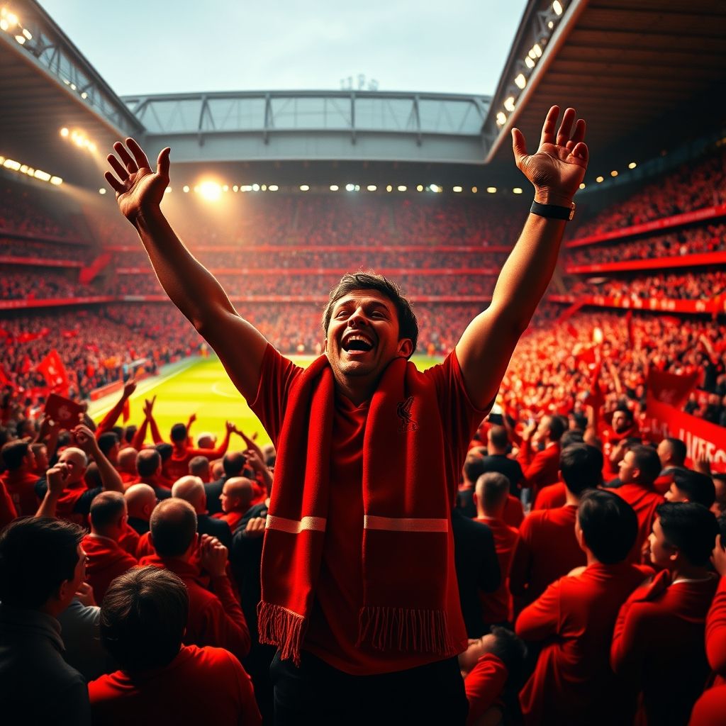 PG电子试玩官网-利物浦球迷现场助威，球队斗志昂扬
